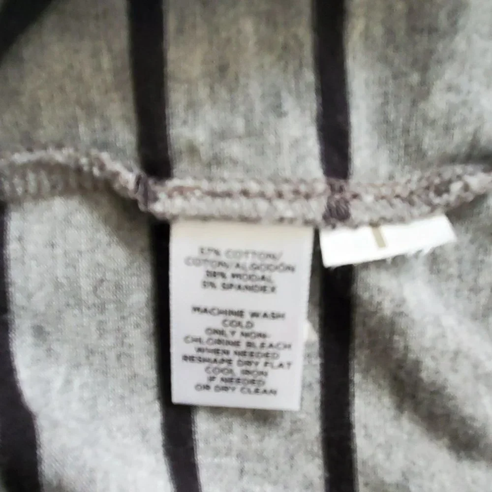 Lou & Grey Women's Gray Striped Racerback Tank Dress Size Large - Picture 7 of 11